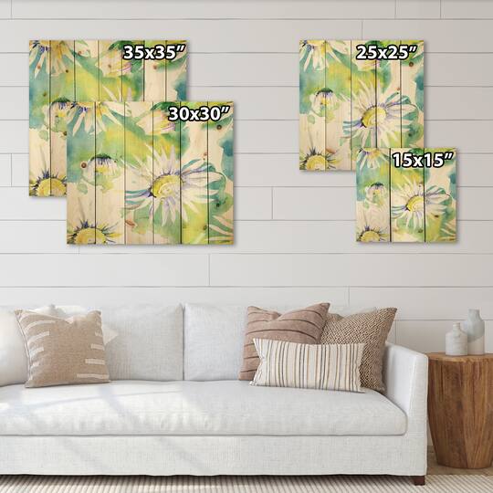 Designart - Daisy Flowers Aquarelle Impression II